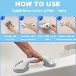 Heartfeltyire 12-Inch Shower Grab Bar for Seniors
