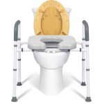 Adjustable Raised Toilet Seat with Handles for Everyone