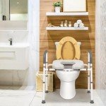 Adjustable Raised Toilet Seat with Handles for Everyone
