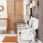 Adjustable Raised Toilet Seat with Handles for Everyone