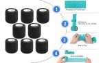 Black Self-Adhesive Cohesive Bandage Wrap - 2 Inch