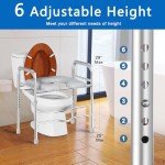 Raised Toilet Seat with Handles for Seniors