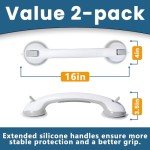 16" Suction Cup Shower Grab Bars - 2 Pack