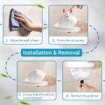 Suction Grab Bars for Bathtubs and Showers - 2 Pack