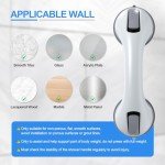 12-Inch Suction Grab Bars for Bath & Shower