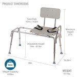 Mabis DMI Adjustable Transfer Slide Chair