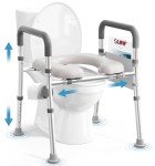 Adjustable Raised Toilet Seat for Seniors with Handles