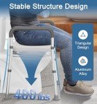 Adjustable Raised Toilet Seat for Seniors with Handles