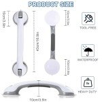 Shower Grab Bars, 16 Inch Strong Suction, 2 Pack