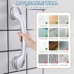 Shower Grab Bars, 16 Inch Strong Suction, 2 Pack