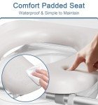 Adjustable Raised Toilet Seat for Seniors with Handles