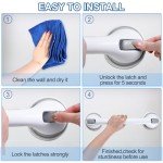 Shower Grab Bars, 16 Inch Strong Suction, 2 Pack