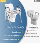 Adjustable Raised Toilet Seat for Seniors with Handles