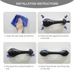 Heavy Duty Non-Slip Suction Grab Bar - 17