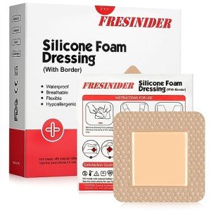 Silicone Foam Adhesive Wound Dressings - Pack of 10