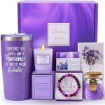 Lavender Spa Gift Basket For Women & Moms
