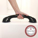 Suction Cup Bathroom Grab Bar - 16 Inches Black