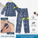 DURASIKO Female Bedridden Patient Clothing,Patient Suit,Tear Away Suit,Soft Cotton Material,Hospital Suit for Home Care/Post Surgery/Dialysis/Elderly/Fracture/Disability/Rehab