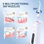 Cordless Water Dental Flosser with 5 Modes