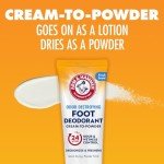 Arm & Hammer Foot Deodorant Cream to Powder, 24 Hour Protection