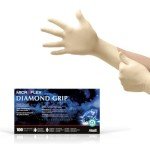 Ansell Microflex Diamond Grip Latex Gloves - 100 Pack