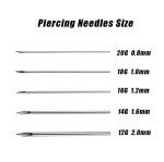 100 Pack 18G Disposable Body Piercing Needles