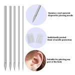 100 Pack 18G Disposable Body Piercing Needles
