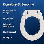 Deluxe Bolt-On Hinged Raised Toilet Seat
