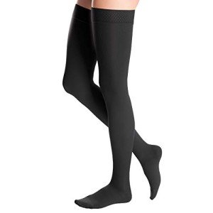 duomed Advantage, 20-30 mmHg, Thigh High with Silicone Top Band, Closed Toe
