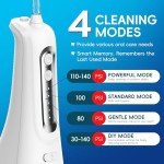 Cordless Water Flosser with 4 Modes for Teeth