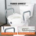 VEVOR Adjustable Raised Toilet Seat for Comfort