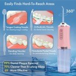 Pink Water Flosser with 4 Jet Tips & Modes