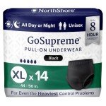 GoSupreme Overnight Incontinence Underwear, X-Large, Black