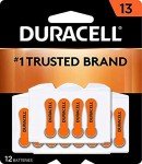 Duracell Size 13 Hearing Aid Batteries - 12 Pack