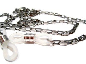 Stainless Steel Rectangle Box Chain Eyeglass Holder