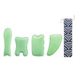 4 Pack Jade Gua Sha Facial and Body Tools