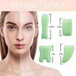 4 Pack Jade Gua Sha Facial and Body Tools