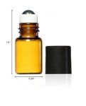 Amber Mini Roll-On Bottles for Essential Oils (12)