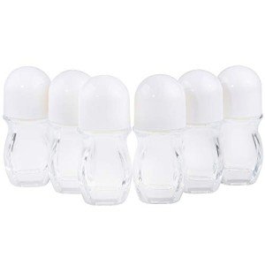 Refillable Glass Roll-On Deodorant Bottles - 6 Pack