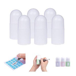 6-Pack Refillable Roll-On Deodorant Bottles - 1 Oz