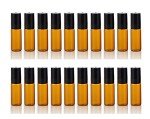 20PCS 5ml Amber Roller Bottles for Essential Oils