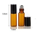 20PCS 5ml Amber Roller Bottles for Essential Oils