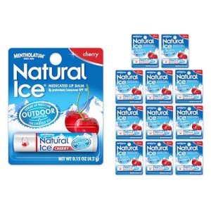 Natural Ice Cherry Lip Balm, SPF 15, 12-Pack