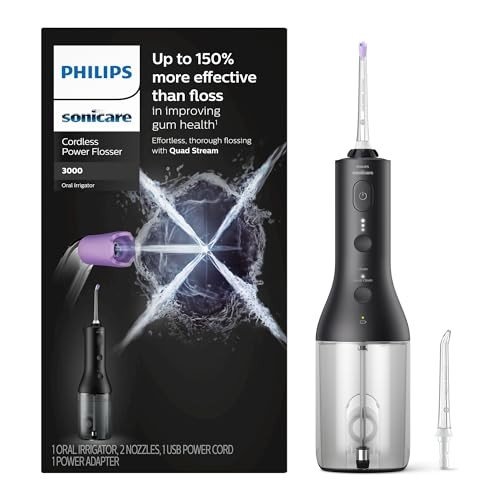 Philips Sonicare Power Flosser 3000, Cordless Black
