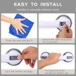 12-Inch Heavy Duty Suction Grab Bar for Seniors