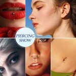 50Pcs Piercing Needles 14g 16g 18g 20g 22g IV Catheter Needles for Ear Nose Lip Tongue Belly Nipple Cartilage Piercings Disposable Stainless Steel Hollow Body Piercing Needles Tool