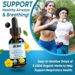 Lung Detox Respiratory Health Drops - Organic Respiratory Supplements Herbal Lung Cleanse, Mullein Drops for Lungs Bronchial Support, Mucus Clear with Mullein Leaf Extract, Elderberry Supplement 1 oz
