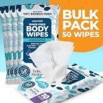 XL No-Rinse Body Wipes for Adults - Travel Size