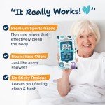 XL No-Rinse Body Wipes for Adults - Travel Size