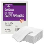200 Non-Sterile 4x4 Gauze Pads for Care